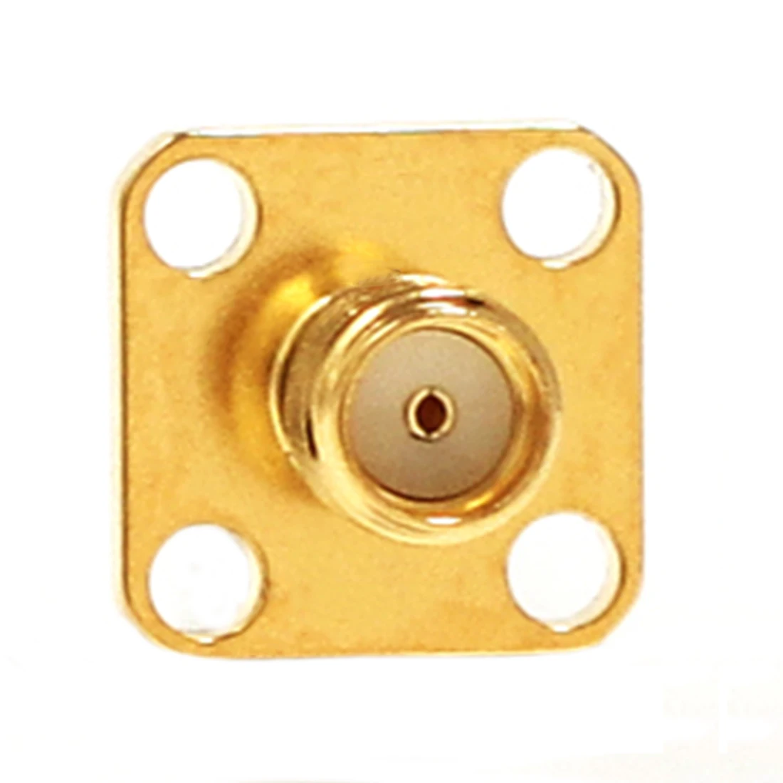 1Pc Sma Vrouwelijke Jack Rf Coax Connector 4-Hole Flens Soldeer Bericht Rechte Isolator Lange 15Mm Verguld nieuwe Groothandel