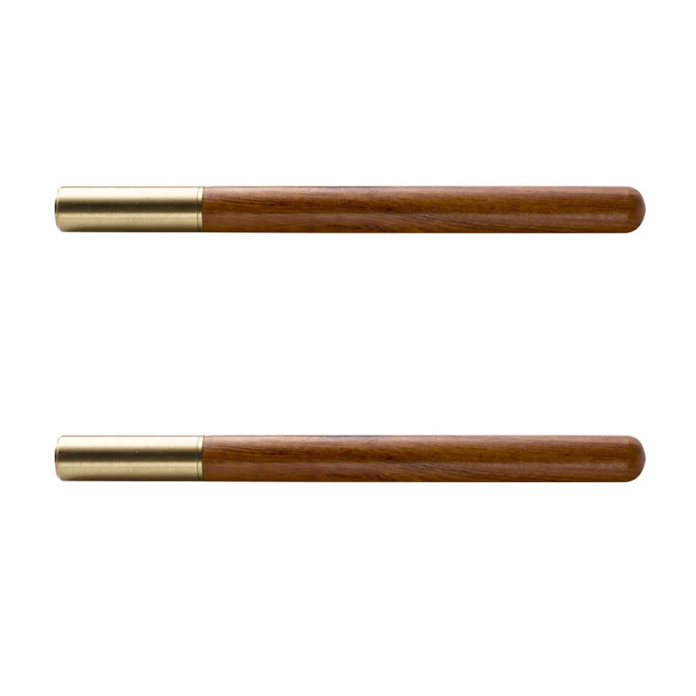 

2Pcs Portable Rosewood Gel Pens Smooth Writing Replaceable Sign Pens Practical Office Use Gel Pen