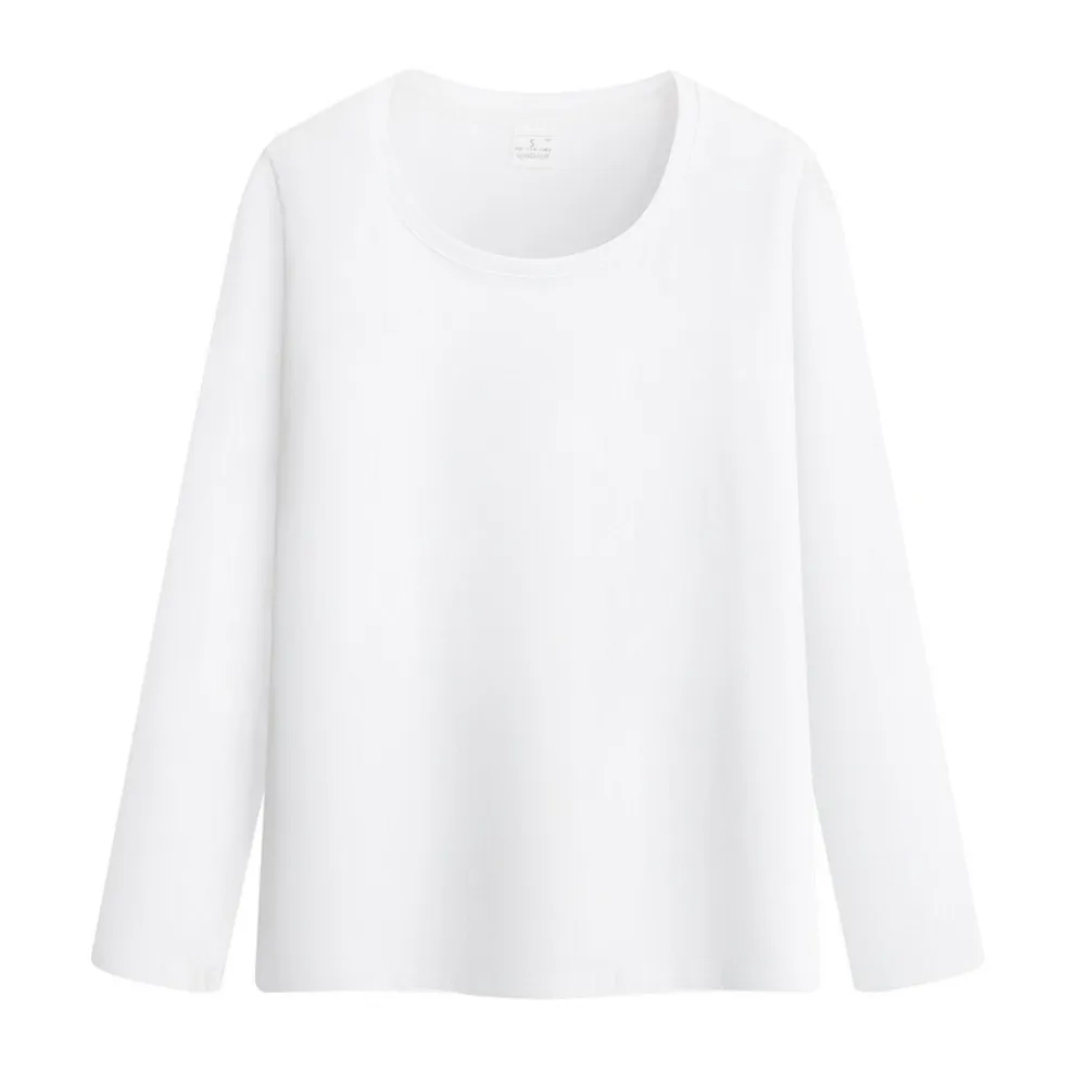 Basic Long-sleeved Women Thermal Underwear Solid Color Thick Velvet T-shirt Slim Fit V-Neck V-neck Top Women
