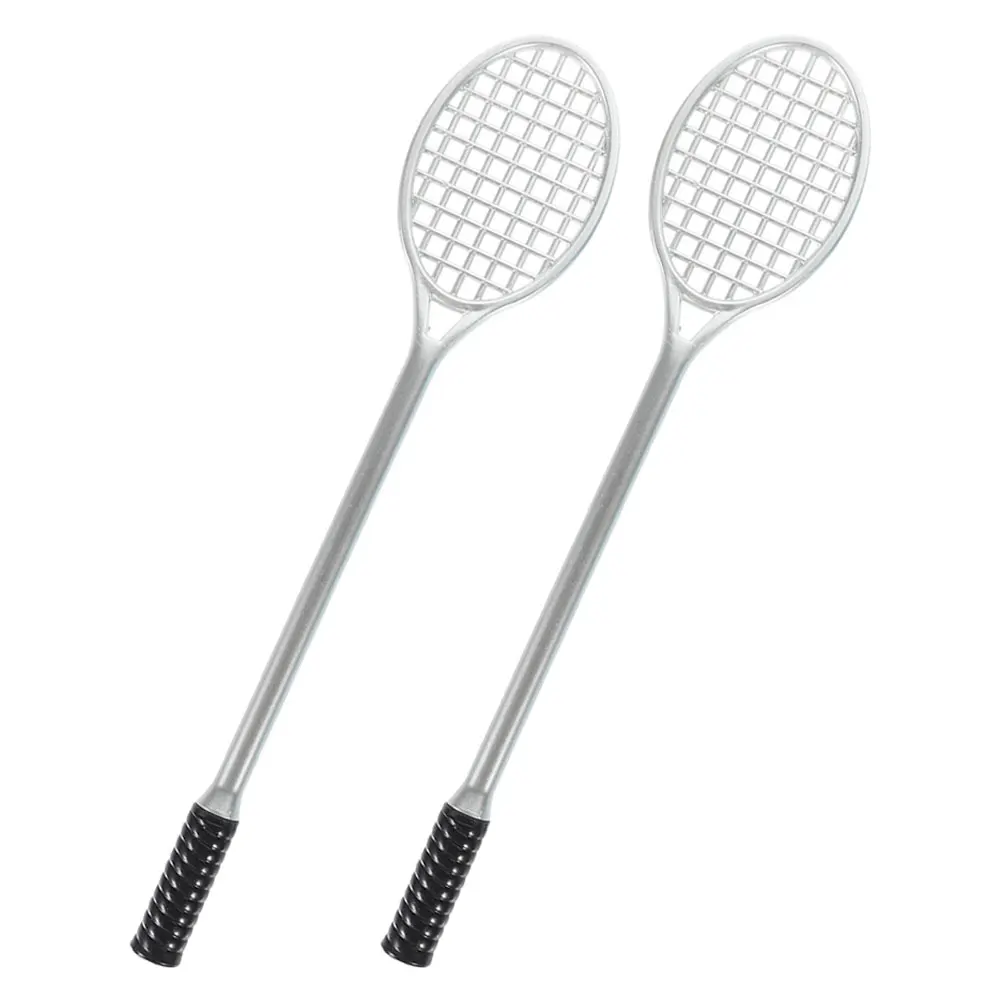 2pcs Tennis Racket Gel Pens Unique Shaped Smooth Writing Ink Pen For Journaling Calligraphy School Office Supplies