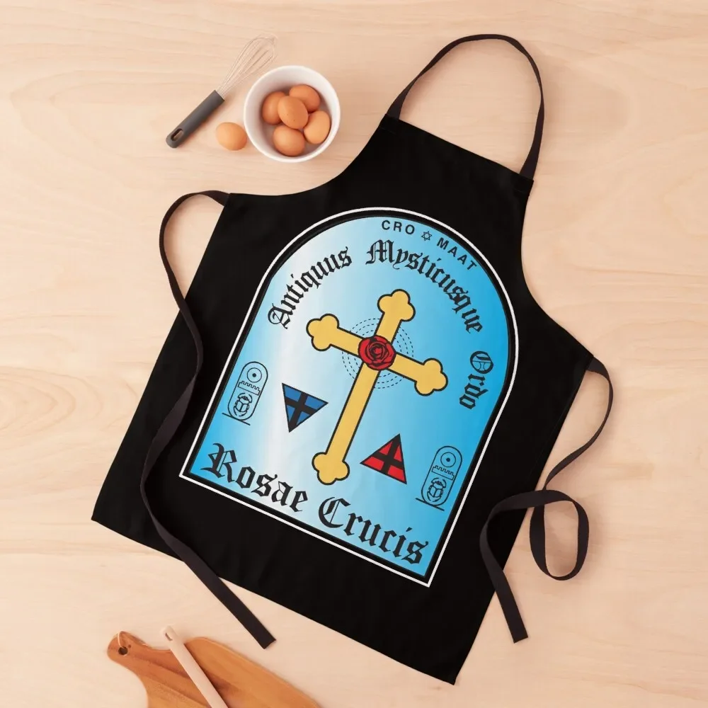 Ancient Mystical Order Rosae Crucis Apron man chef uniform barber men Kitchen Kawaii Accessories household woman Apron