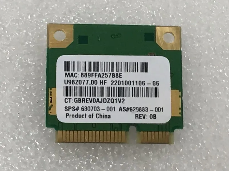 

SSEA New Wireless Card For Ralink RT5390 802.11b/g/n Half Mini PCI-E Card For HP 430 436 435 CQ56 4230S SPS:630703-001