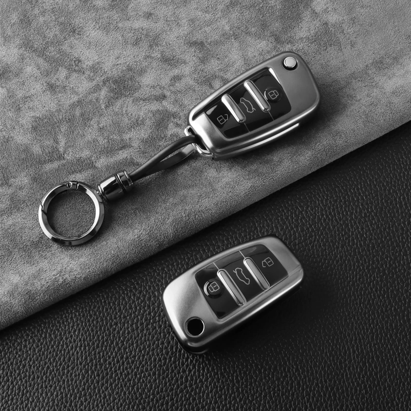 

TPU Car Key Case Cover Shell for Audi A3 8L 8P A4 B6 B7 B8 A6 C5 C6 4F RS3 Q3 Q7 TT 8L 8V S3 Stylish Auto Key Fob Accessories