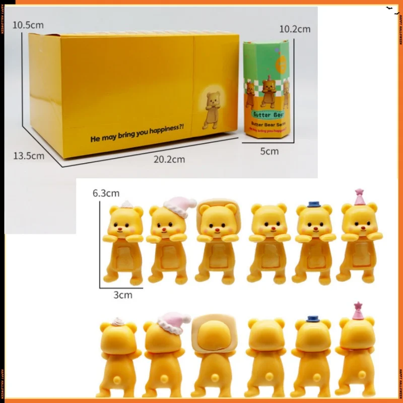 New SA Butter Bear Series Blind Box Action Doll Mystery Box Model Desktop Decoration Kids Toys Collectibles Festive Gifts