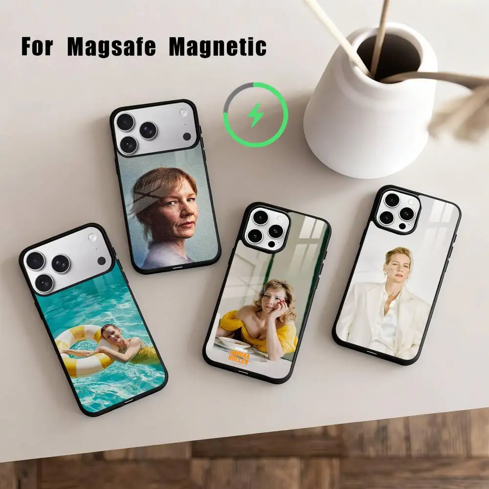 

German Actress Sandra Huller Phone Case For iPhone17,16,15,14,13,12,11 Plus,For Magnetic Wireless Charge Cover