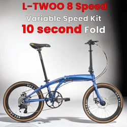 22inch light Aluminum alloy frame Portable folding bicycle Double disc brake variable speed foldable aldult student bicycle City