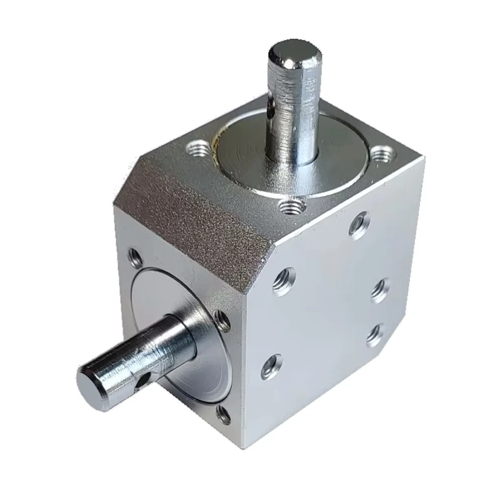 Right Angle Steering Gear 3 Output Shaft 1 Module 20 Teeth 90 Degree Commutator Gear Ratio 1:1 Aluminum Alloy Shell 2000RPM