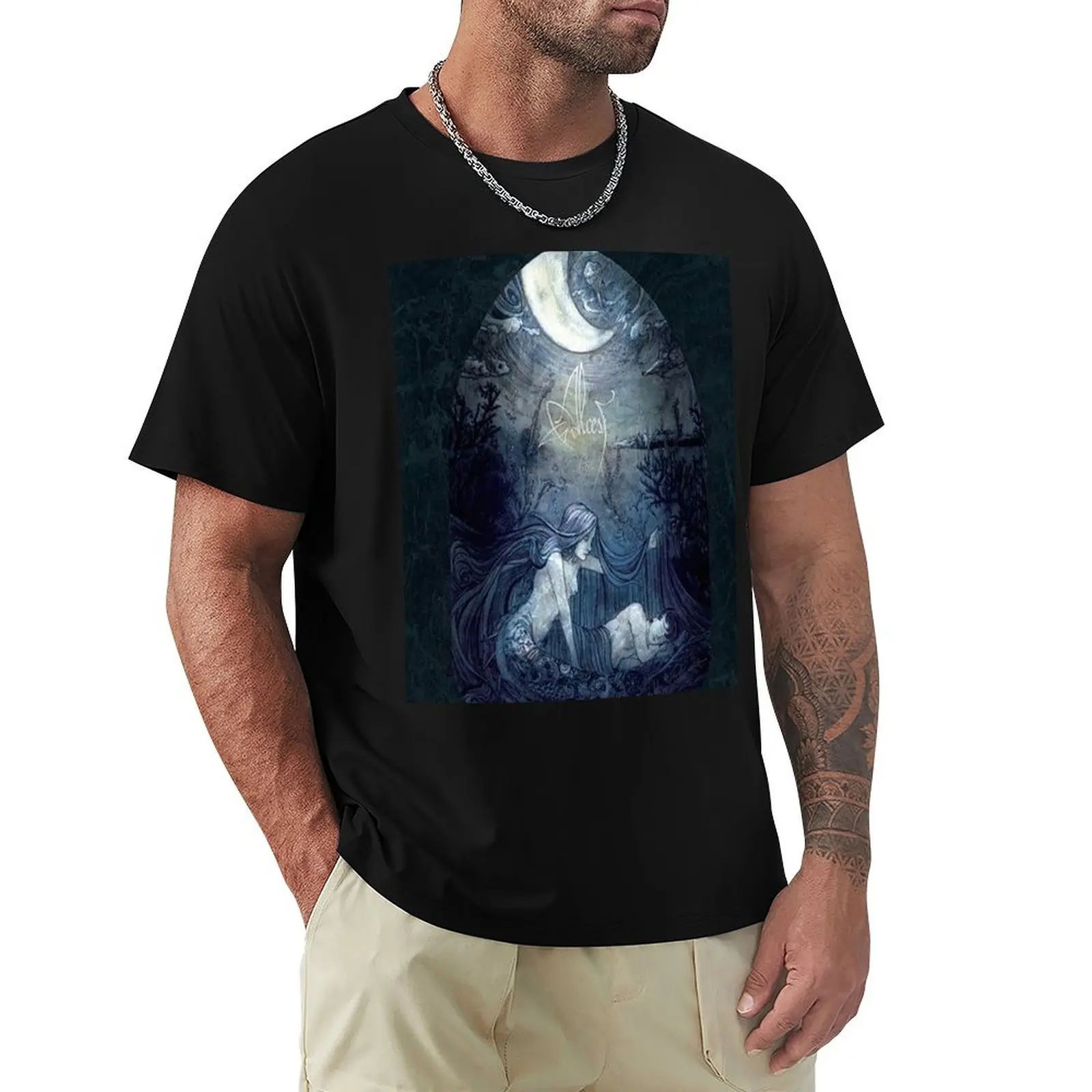 ?cailles de Lune Alcest T-Shirt plus size tops customs custom t shirt t shirt men 100℅ cotton