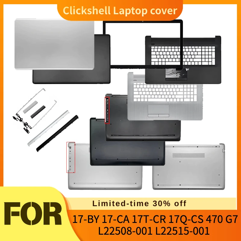 New LCD Back Cover / Front Bezel / Upper Case / Bottom Case For HP 17-BY 17-CA 17T-CR 17Q-CS 470 G7 L22508-001 L22515-001