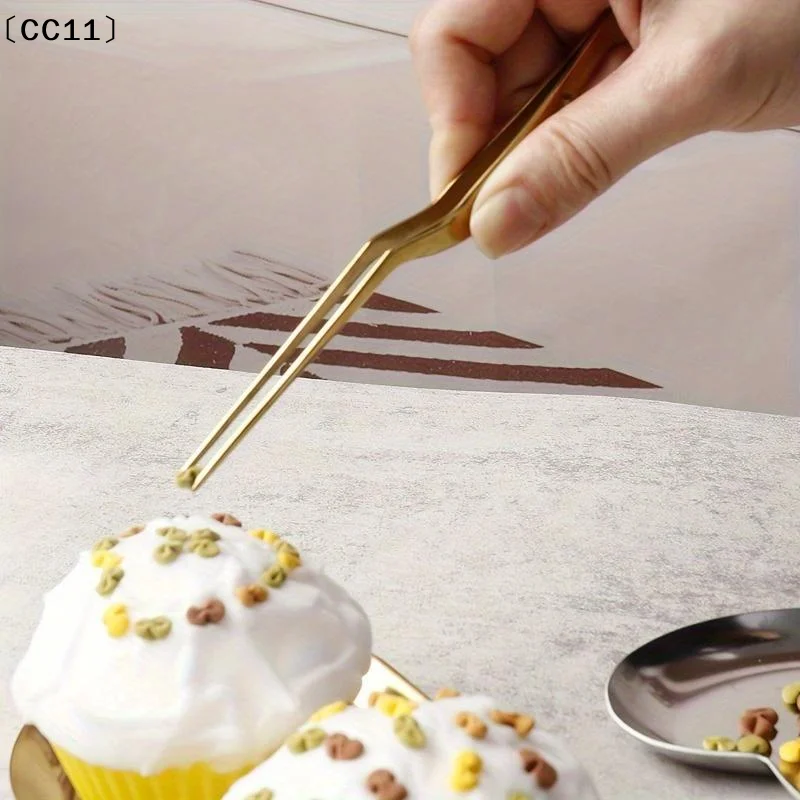 Titanium Molecular Cooking Special Elbow Tweezers, Cold Dish Shaping Tweezers, Kitchen And Restaurant Pastry Decoration 〔CC11〕