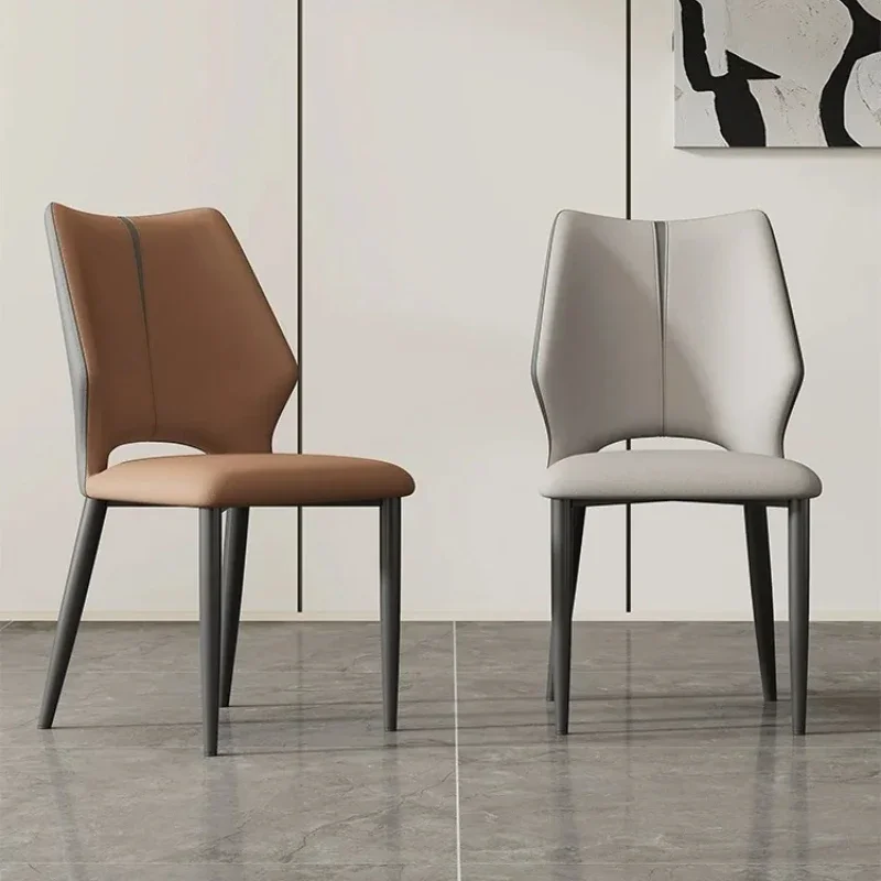 Sillón de cuero de lujo, asiento reclinable para comedor, sillón para Hotel y fiesta, muebles de Bar de cocina, solución de asientos de alta gama