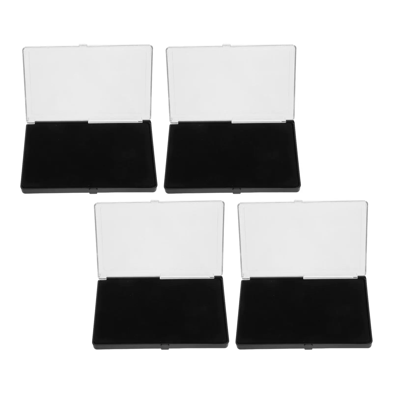 

4Pcs Plastic Pin Badge Holder Display Box Spacious Jewelry Storage Case for Medal Lapel Pins Organization