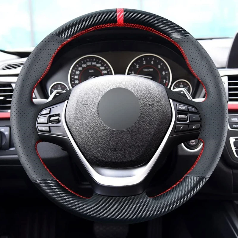 Carbon Fiber Steering Wheel Covers for BMW F25 X3 X4 F20 3 Series F30 F31 F34 4 Series F32 F33 F36 2 Series F45 F46 Accessories