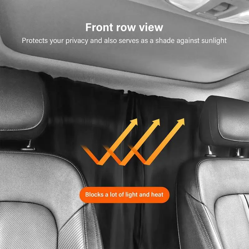 3pcs Car Window Curtains Sun Shade Privacy Curtain Partition Protection Curtain Commercial Car Interior Accessories for taxi car