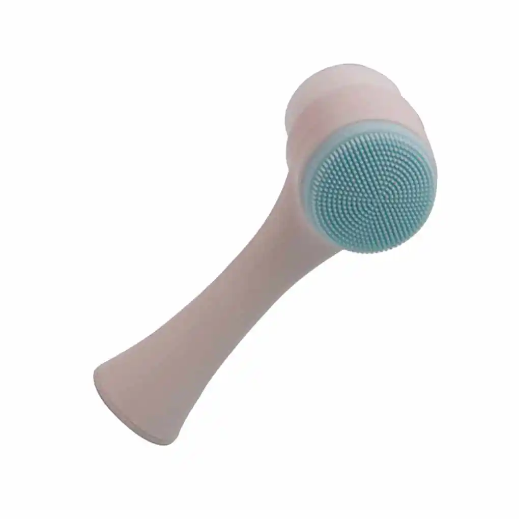 Double Side Silicone Facial Cleanser 3D Face Cleaning Washing Vibration Massage Brush Exfoliator Blackhead Acne Remover