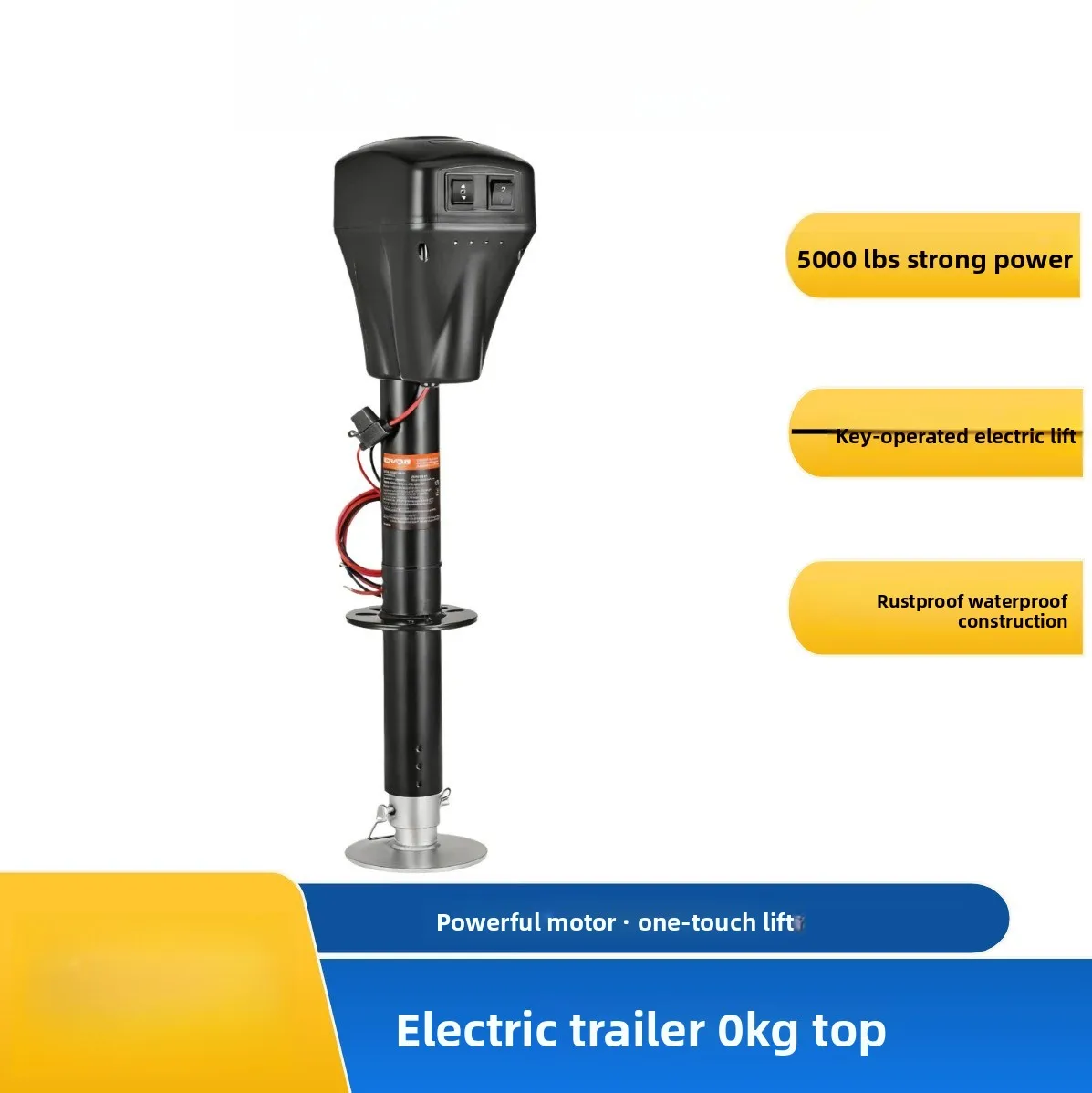 

Электрический тяговый домкрат на 5000 фунтов для автодома/кемпера с водонепроницаемой крышкой и регулируемым подъемником