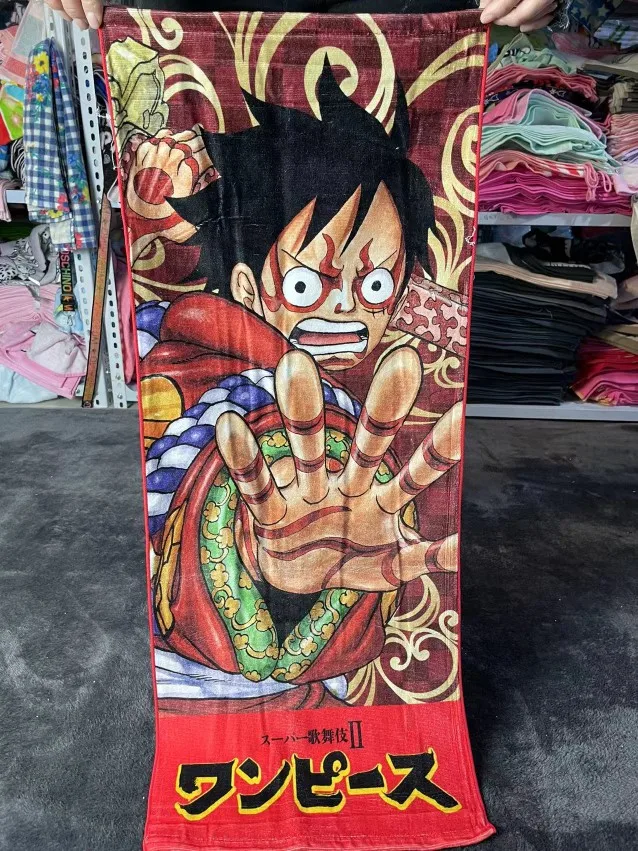 One Piece Monkey D. Luffy Roronoa Zoro Sanji Nami Nico Robin Boa·Hancock Anime Figure Face Hand  Towels Pure Cotton Bath Towel