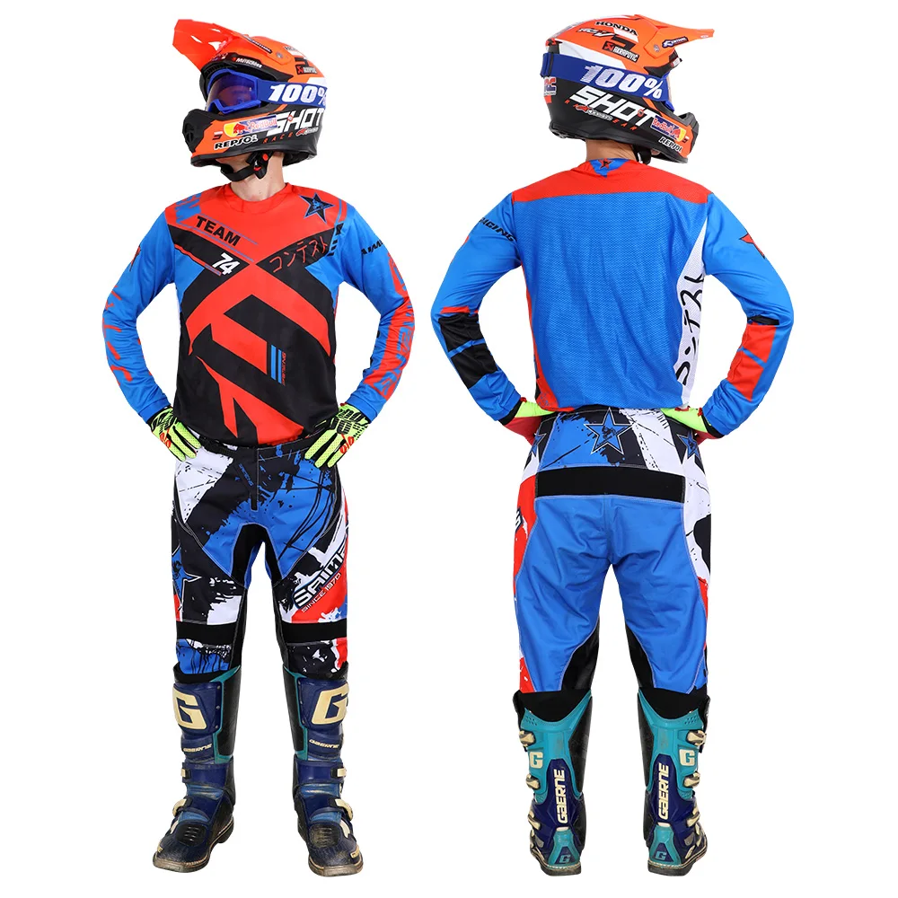 2022 downhill slope Jersey and Pants Combo MX Motocross Motorcycle Off Road Dirt Bike Bicycle MTB DH UTV Enduro Gear Set child