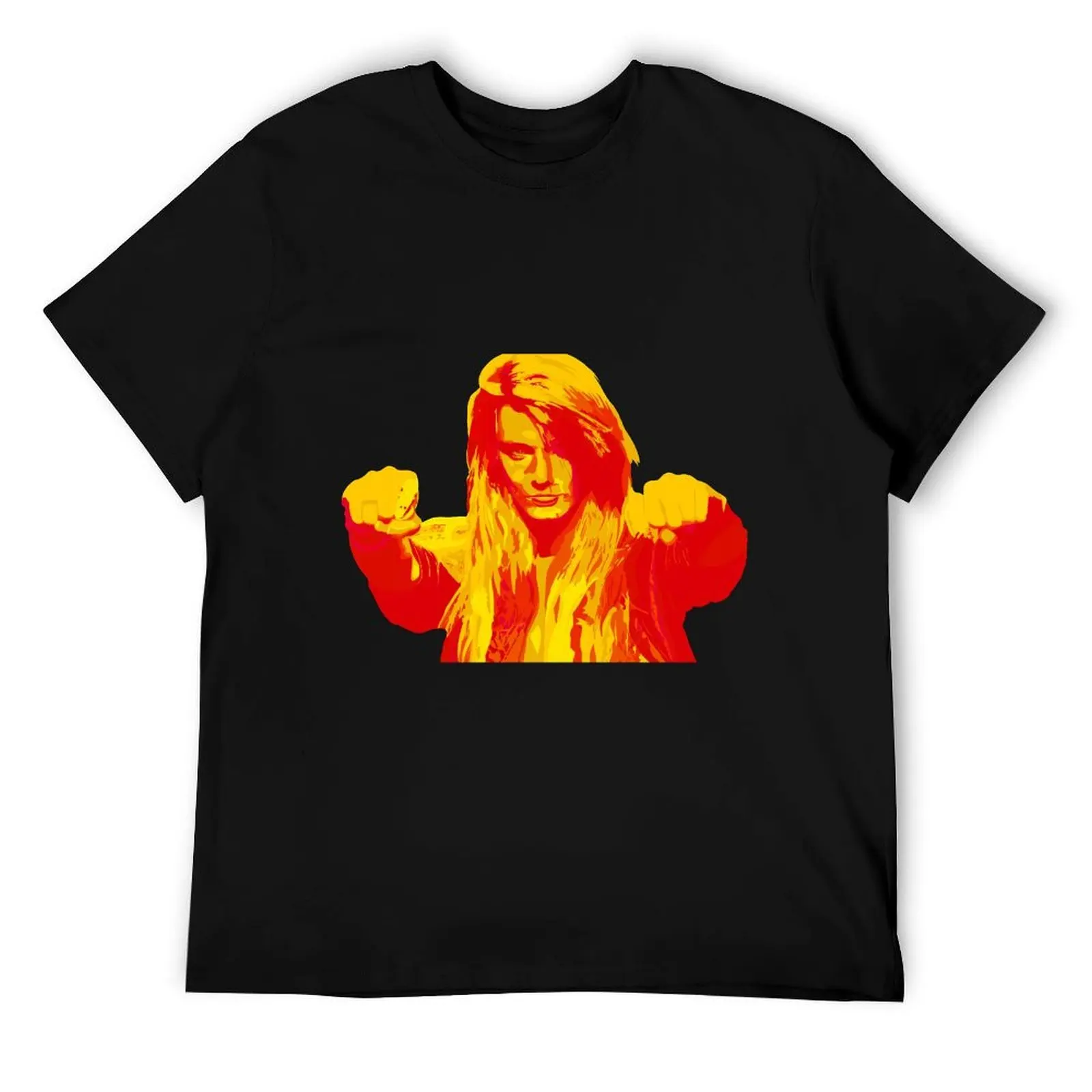

sebastian bach — warm pop art painting T-Shirt t shirts for man graphic vintage man t shirts cotton T-Shirt