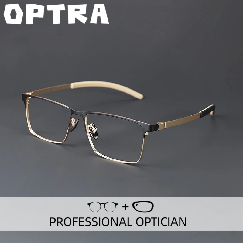 

OPTRA Ultralight Men Quality Anti Blue Light Eyeglasses Professional Design Reading Glasses Custom Prescription Optical Eyewear