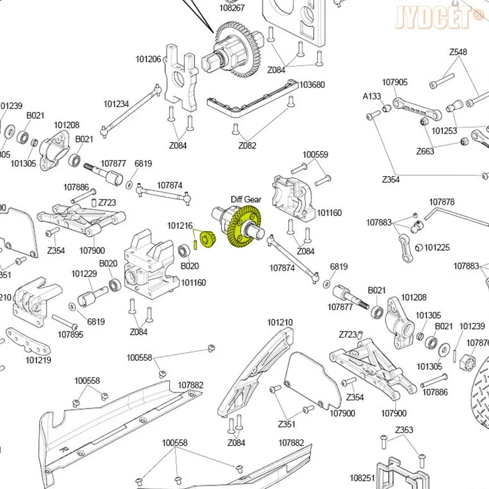 #101215 #101216 Steel Differential Gear Set Upgrade for RC 1/10 HPI WR8 3.0 Flux KEN BLOCK Bullet ST MT SAVAGE XS