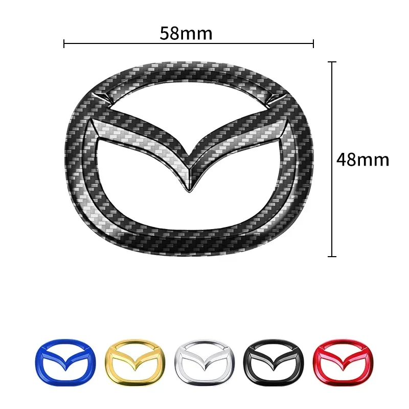 Car Steering Wheel Sticker for Mazda 3 Axela 6 Atenza CX-5 2 Demio CX-3 CX-30 MX5 CX30 Emblem Decal Badge Decoration Accessories