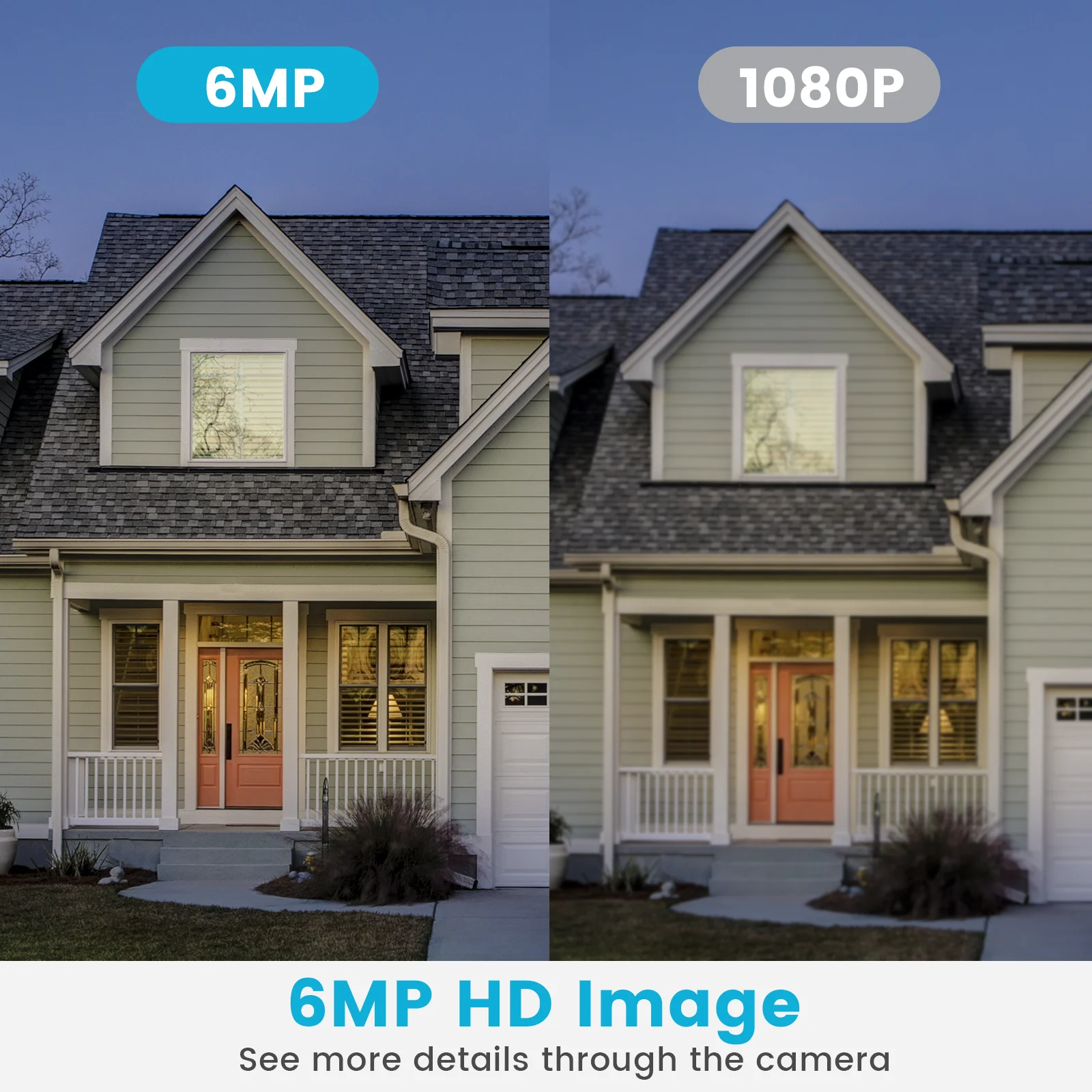 6MP Dual Lens Pan/Tilt WiFi Camera Security Video Surveillance Camera Auto Tracking Outdoor Color Night Vision Waterproof