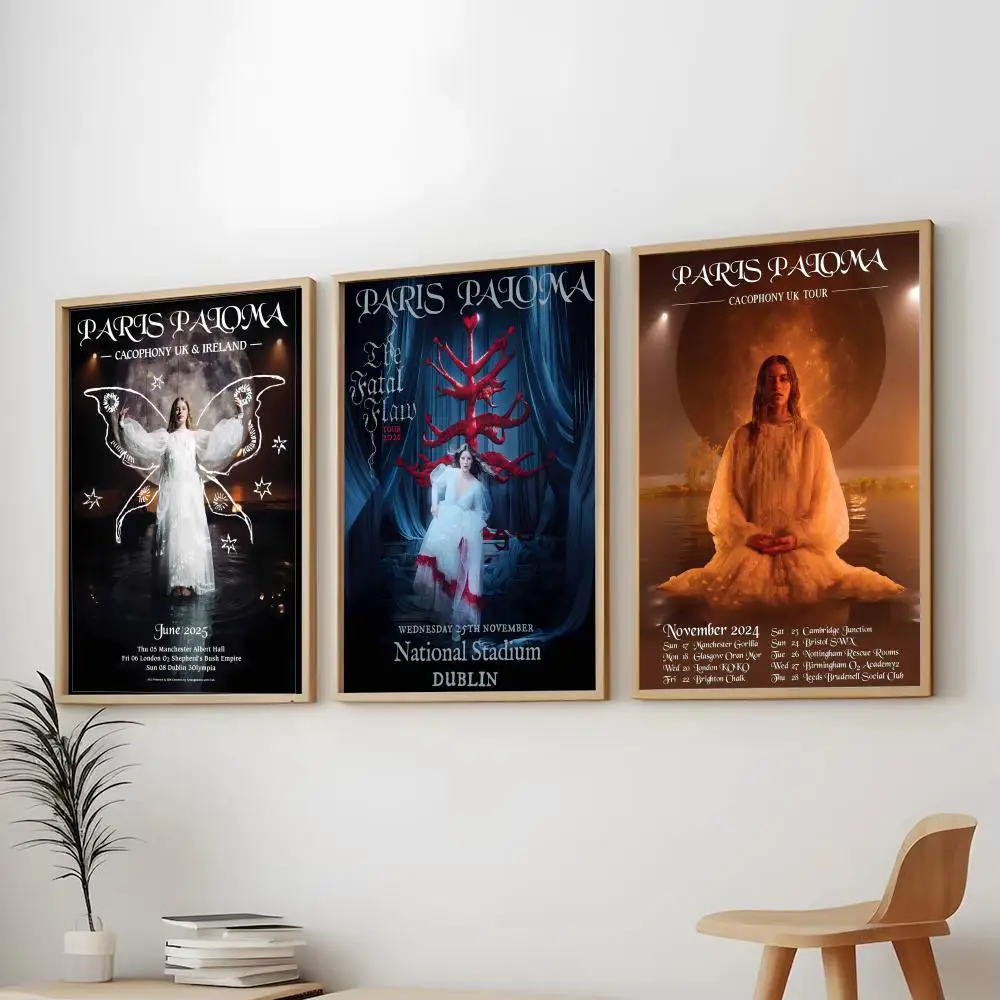 Singer P-Paris Paloma mystical feminine Painting Calligraphy Modern Aesthetic Wall Art Print Trendy Bedroom Home Decor Gift