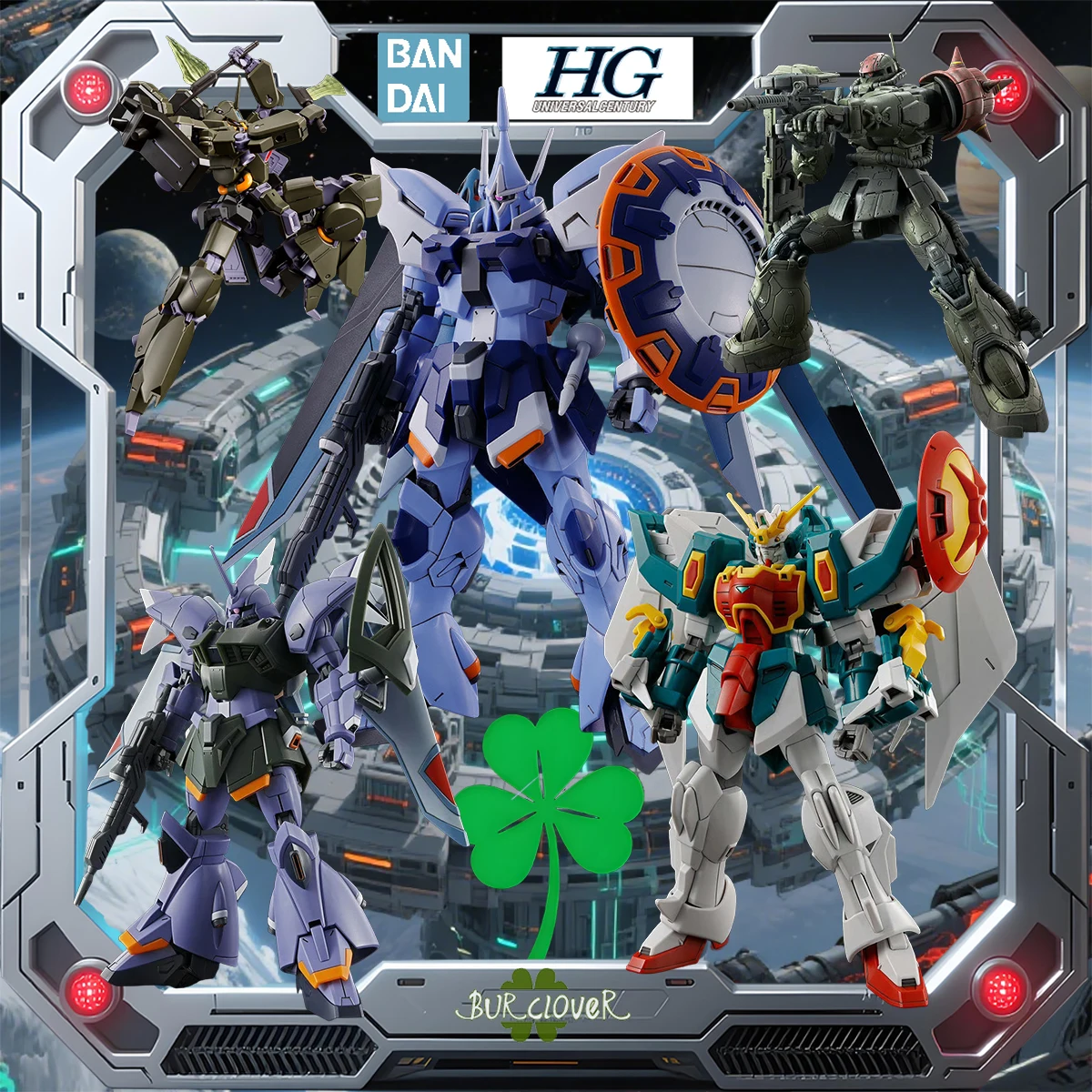

2BANDAI ORIGINAL HGUC Network Limited Edition Serie ZILIUS GUNDAM REBEN-WOLF RIKO'S ZAKU Высококачественные коллекционные игрушки