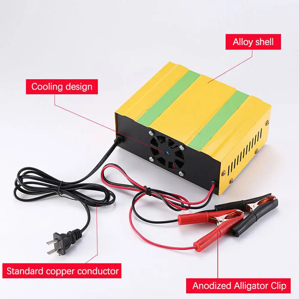 LCD Display  Car Battery Charger Fully Automatic EU US UK AU 12V/24V 180W Pulse Repair for SUV Truck Boat Motorcycle