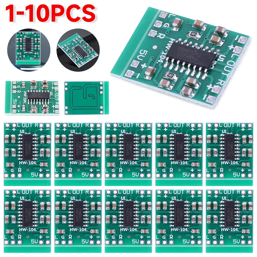 PAM8403 Mini Power Amplifier Board 2x3W 2-Channels Stereo Digital Audio Amplifier Module For Arduino 2.5V-5.5V USB Power Supply