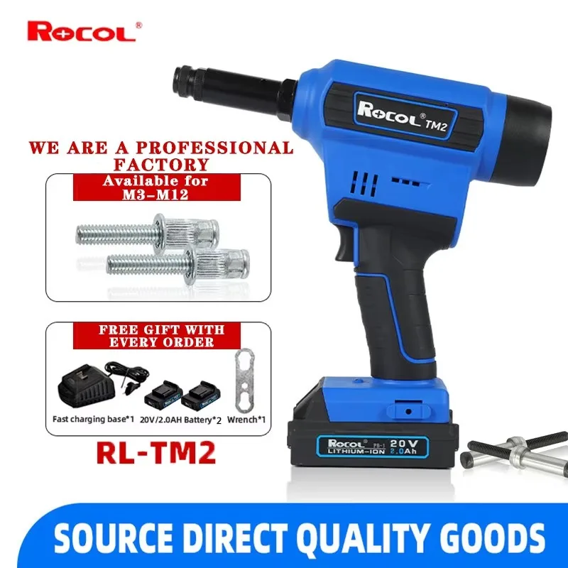 

【specialized】RL-TM2 High-Power Brushless Battery-Powered Electric Rivet | Strong Pull Force for M12 Rivets | Multi-Spec (M3-
