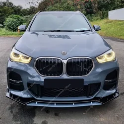 Front Bumper Lip Spoiler Splitter Diffuser For BMW X1 F48 18i 18d 20i 20d 25e 25i 25d M Sport 2019-2022 Facelift Bodykits Tuning