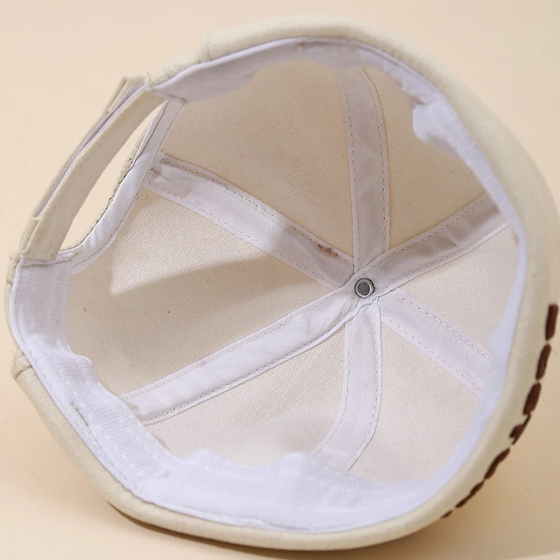 ヴィンテージ刺繍ベビービーニー無地レターボーイズガールズつばなし帽子春夏キッズヒップホップドッカーキャップ