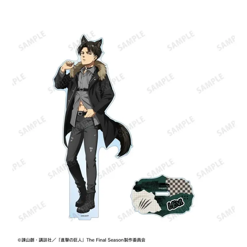 15Cm Anime Cartoons Acrylic Standee for Attack On Titan Eren Yeager Reiner Braun Levi Ackerman Erwin Smith Creative Ornaments