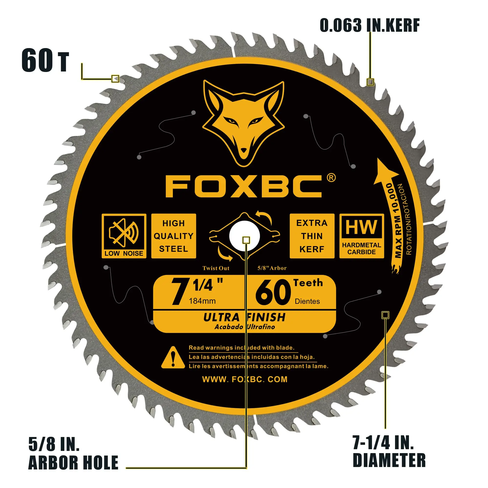 Рисунок 2 - Полотна дисковой пилы FOXBC 184 мм