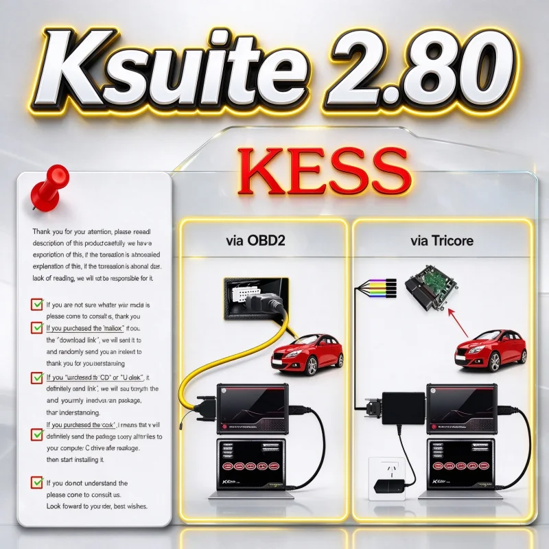 Ksuite 2.80 EU Version KESS V2 V5.017 Software for Car Truck Bike Tractors - RSA Error Unlock Correction Tool
