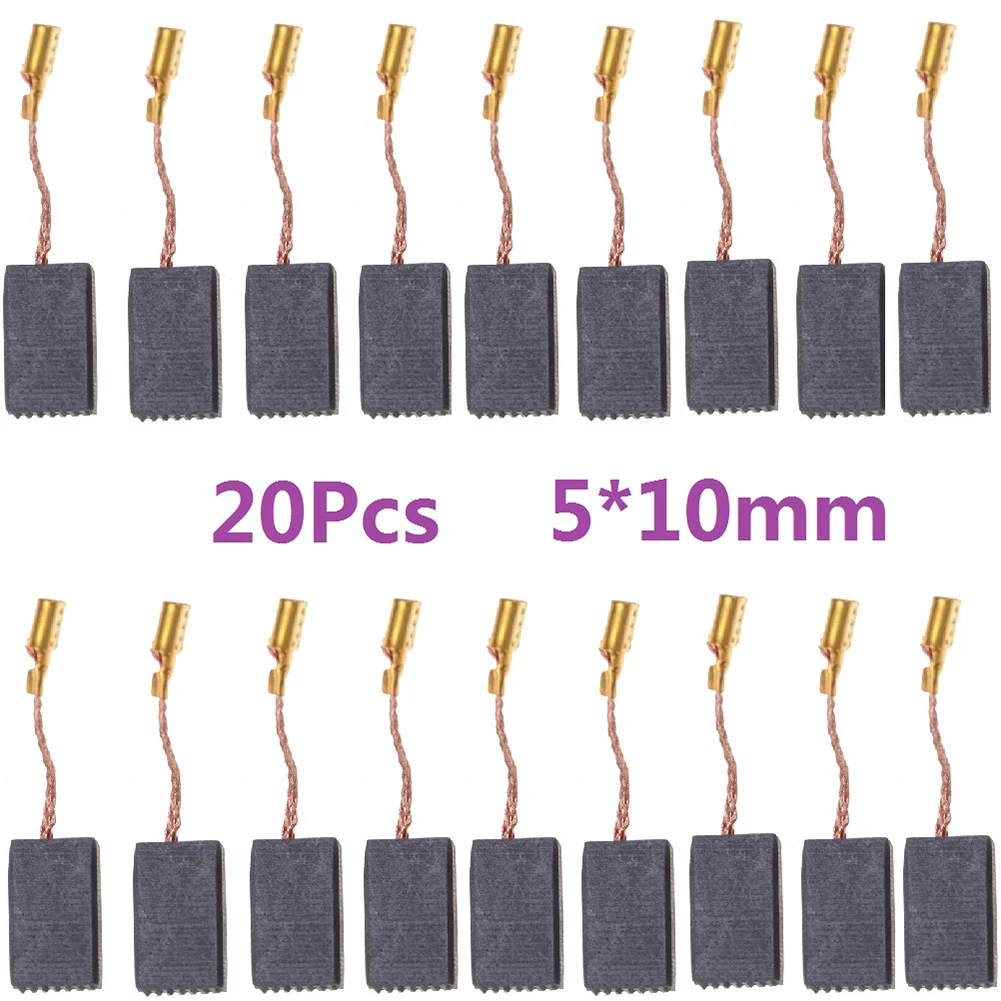 Escovas de Carbono para Motores Elétricos Rebarbadora Motor Elétrico Escova Acessórios de Peças 5*10*15 mm Bosch 125 14150 20 Pcs