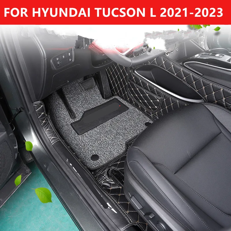 FOR HYUNDAI TUCSON L 2021-2023 car full surround foot mats wire loop auto floor pads auto carpet cover High quality auto parts