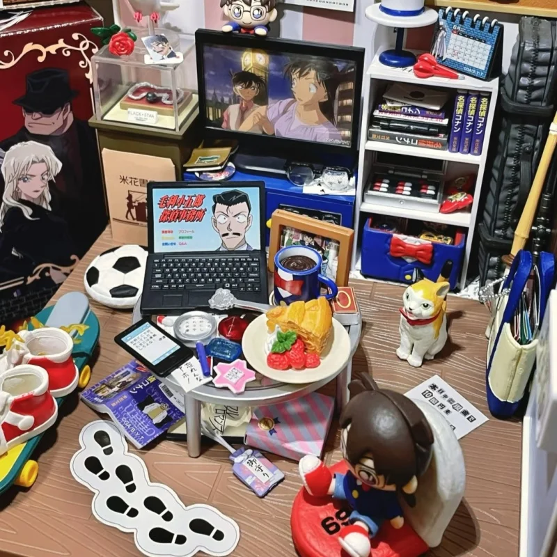 

Аутентичный Re-Ment Detective Conan, мини-эденная коллекция, слепая коробка, миниатюрная сцена, еда, игра, аниме, периферийная модель, игрушки, подарки