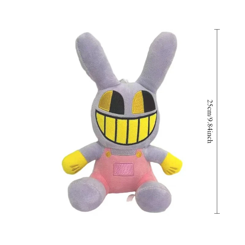 25CM Amazing Digital Doll Circus Maid Jax Plush Magical Rabbit Clown Cartoon Periphery Suitable Fans Home Collection Decoration image 3