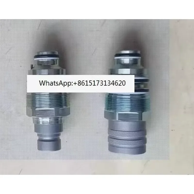 2pcs 46mm Hydraulic Flat Face Quick Connect Coupler Female Male Set Fits Bobcat S185 S220 S250 T140 T200