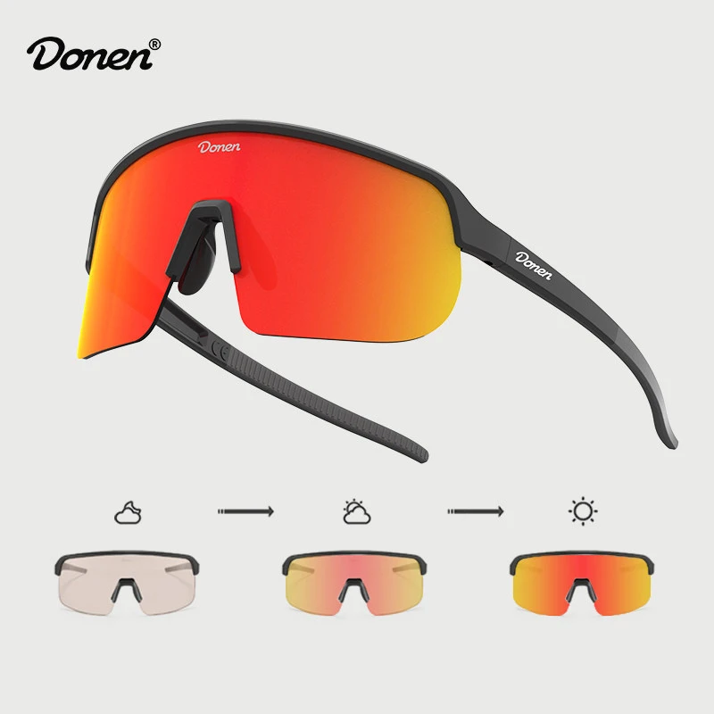 

DONEN Photochromic Anti-Fog Cycling Glasses Outdoor Sports Windproof Goggles Sunglasses Mountain Bike Goggles Sunglasses
