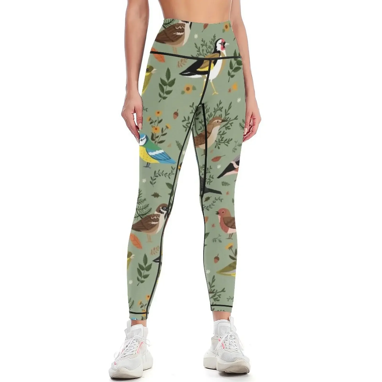 

Garden Birds Leggings gym wear Sports pants woman gym clothing sportswear gym Womens Leggings