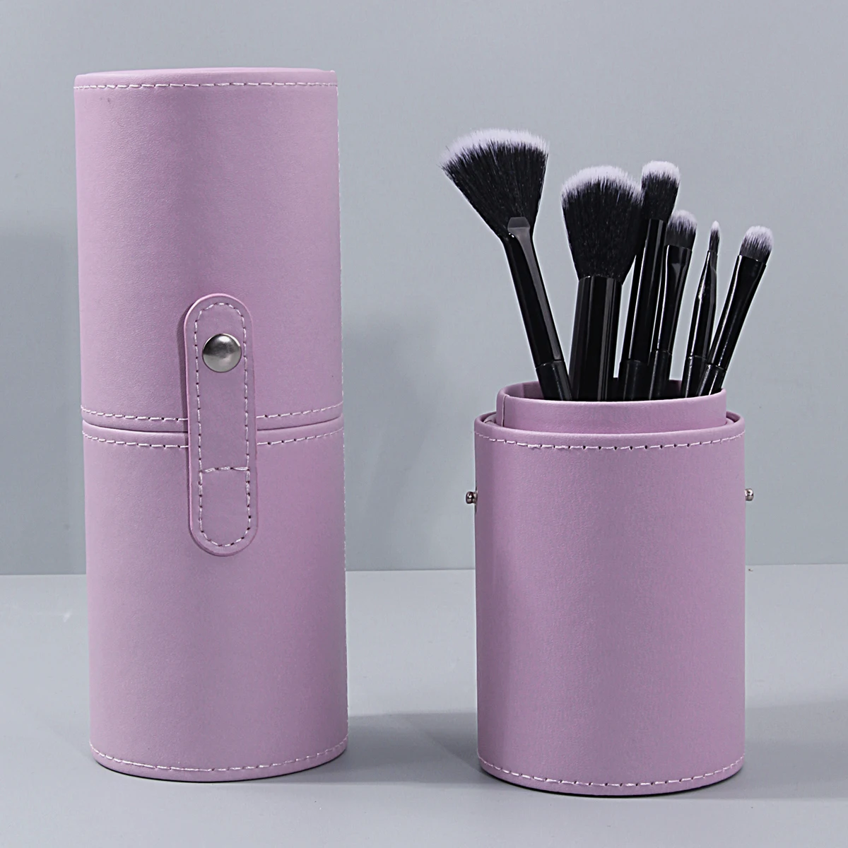

Цельное круглое ведро для хранения кистей для макияжа с высоким уровнем внешнего вида, настольный инструмент для организации и хранения большой емкости