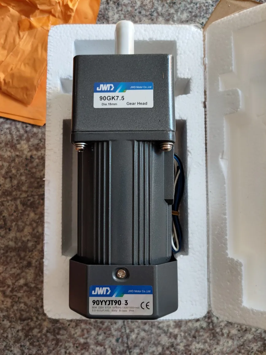 

90W220V1: 7,5/1: 20 Мотор-редуктор JWD 90YYJT90-3 + 90GK7.5/90GK20