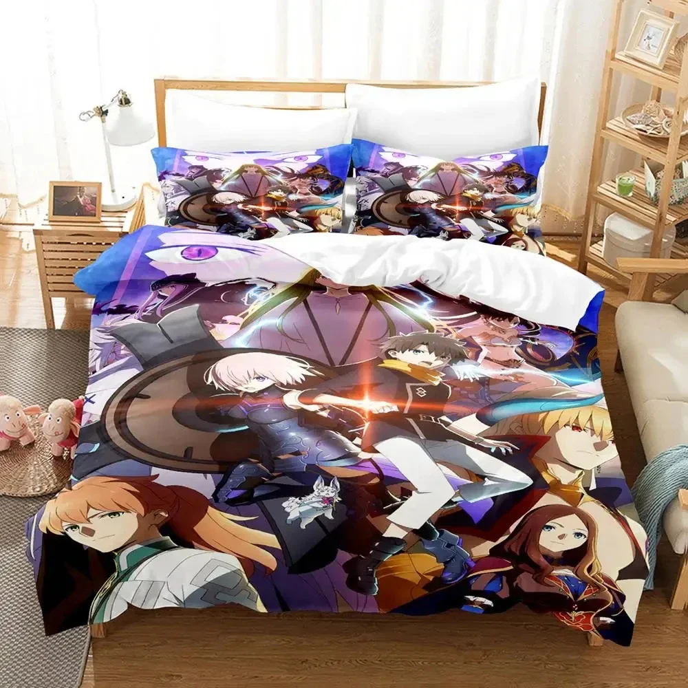 Anime Fate Grand Order Bedding Set Duvet Cover Bed Set Quilt Cover Pillowcase Comforter king Queen Size Boys Adult Bedding Set