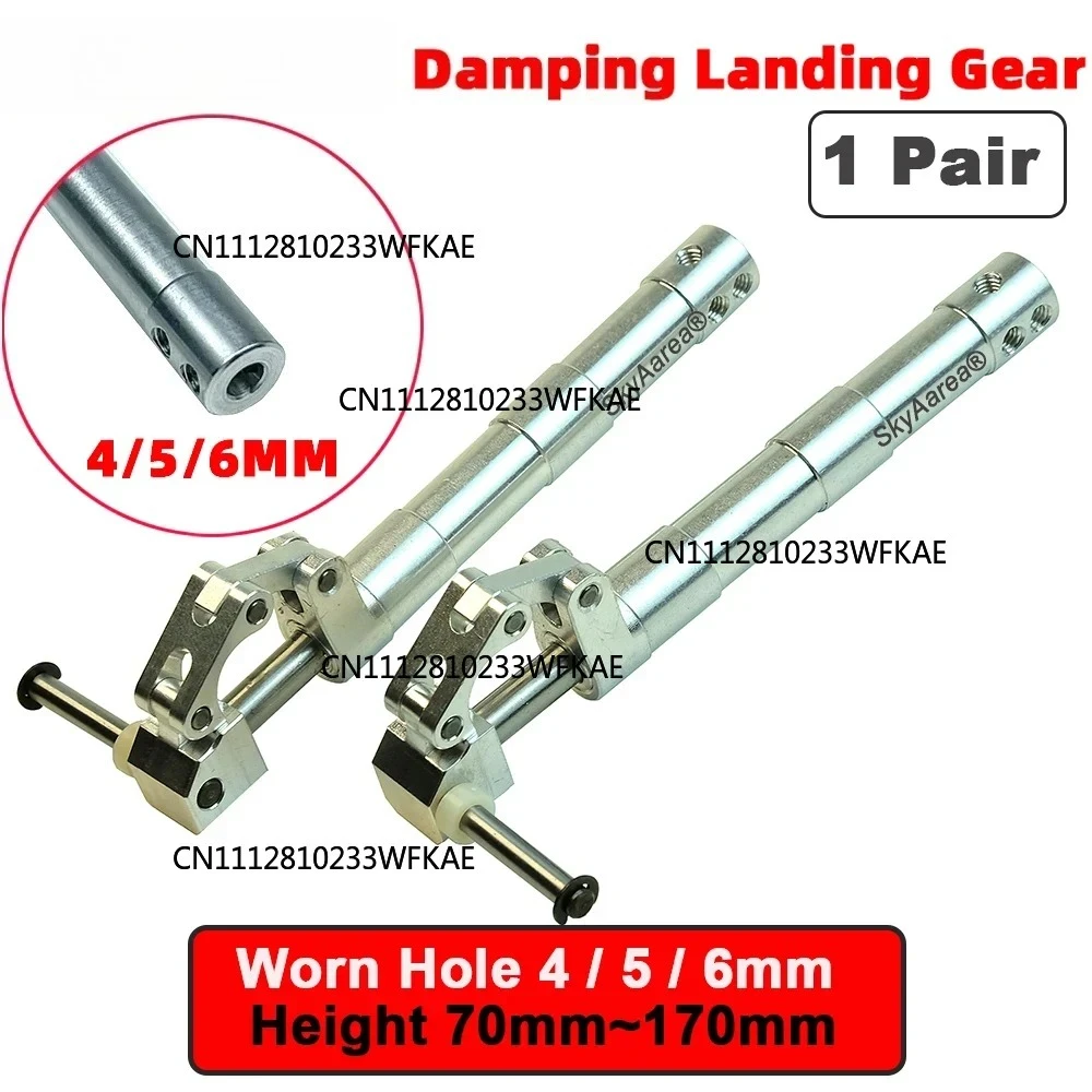 1 Piar Hole 4/5/6mm Height 70mm To 170mm Spring Back Damping Kneeling Landing Gear Retract 3-4kg RC Model Aircraft JET EDF Plane