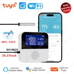 Tuya WiFi sensore di umidità della temperatura sonda di temperatura esterna Smart Life termometro per interni igrometro supporto per misuratore Alexa