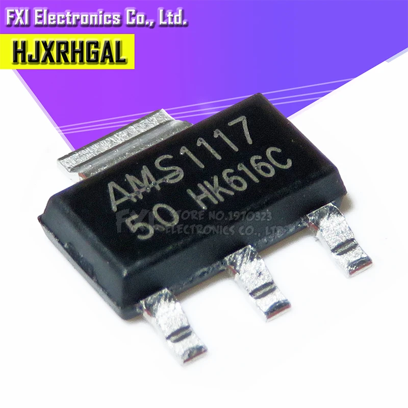 50 sztuk AMS1117-5.0 AMS1117 AMS1117-5V SOT223 SMD nowy oryginał
